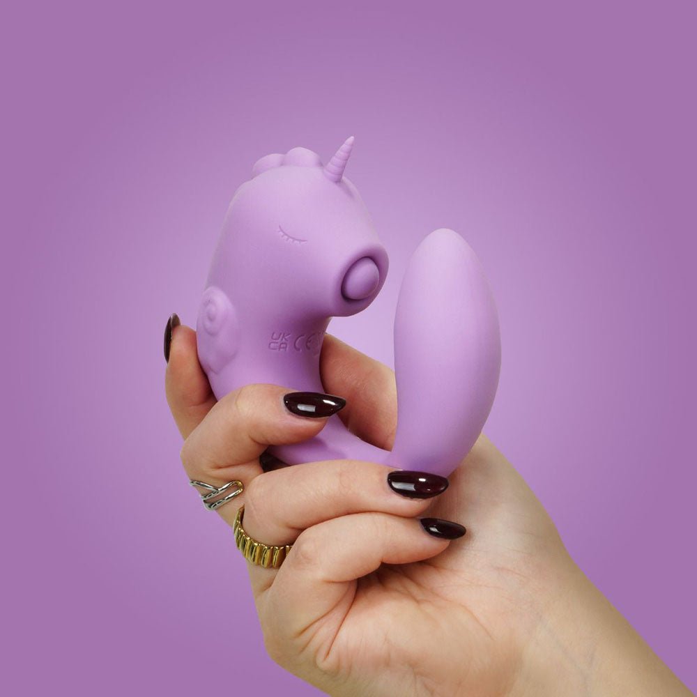 Buy Unihorn - C Horse - Marina Lilac - Lilac USB Rechargeable Dual Unicorn Vibrator – Naughtyhut NZ sex toys online. Discreet delivery & top brands.