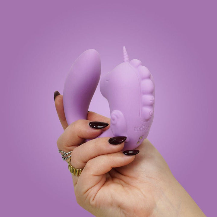 Unihorn - C Horse - Marina Lilac - Lilac USB Rechargeable Dual Unicorn Vibrator – Sex toys NZ by Naughtyhut. Discreet delivery nationwide.