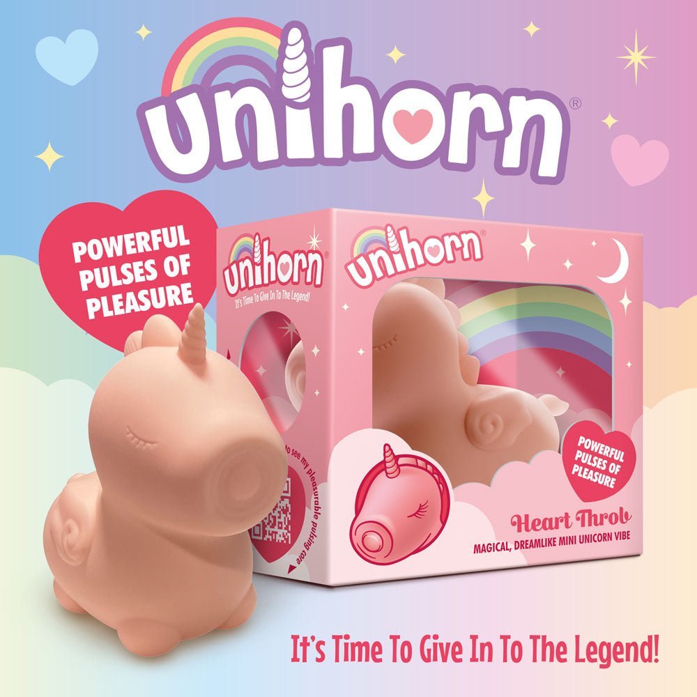 Unihorn - Heart Throb - Coral USB Rechargeable Flicking Stimulator – Sex toys NZ by Naughtyhut. Discreet delivery nationwide.