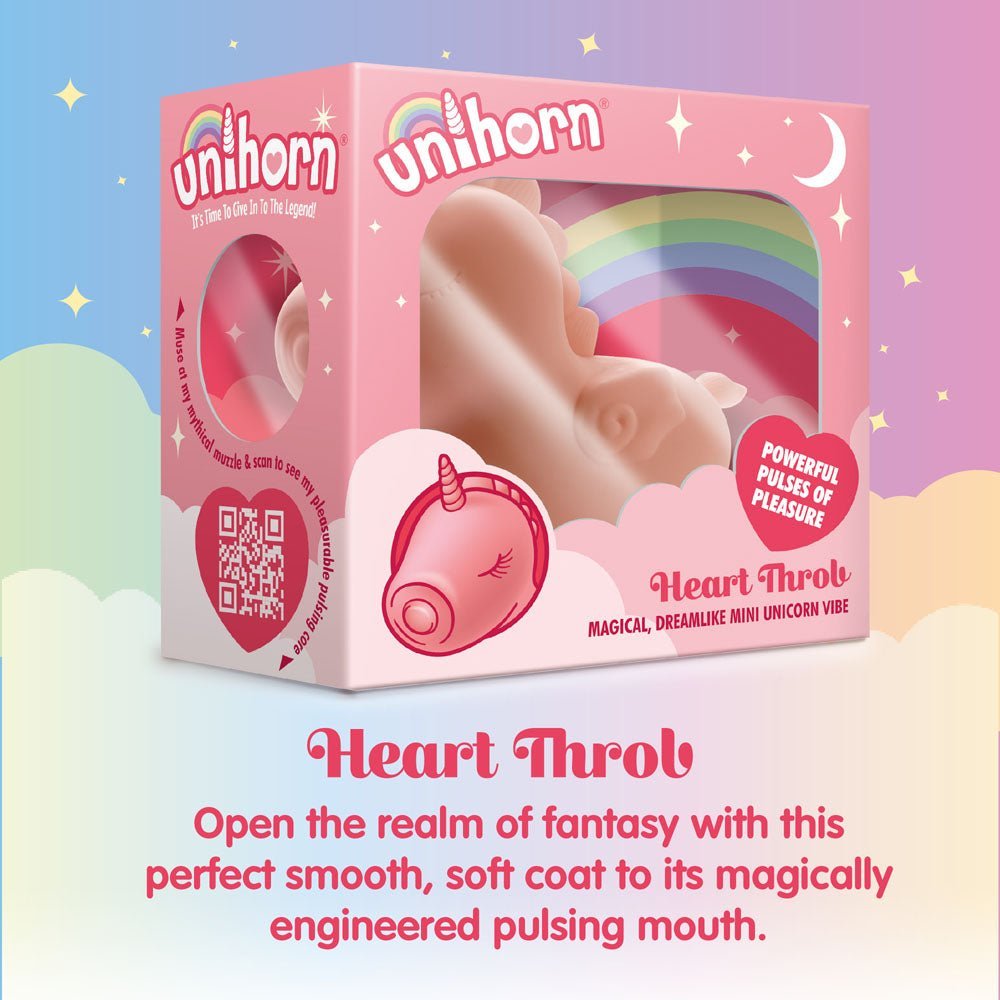 Unihorn - Heart Throb - Coral USB Rechargeable Flicking Stimulator – Sex toys NZ by Naughtyhut. Discreet delivery nationwide.