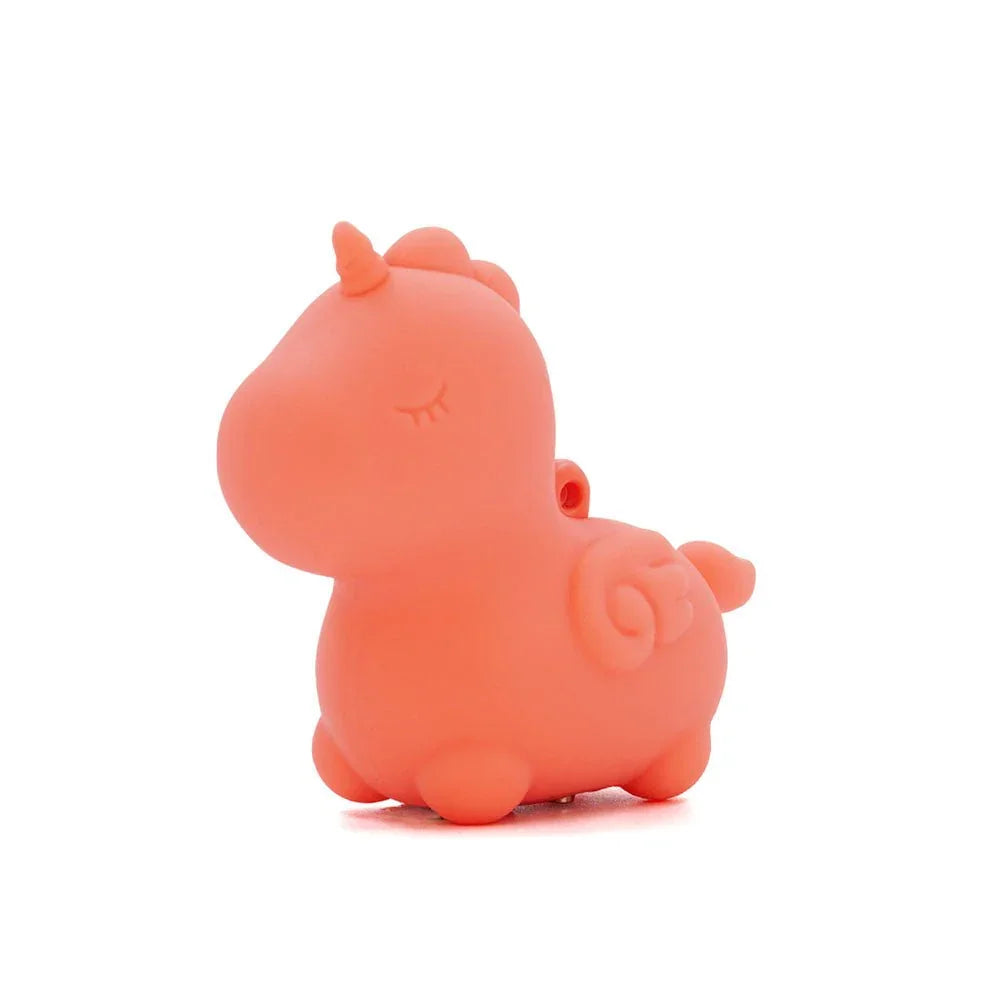 Peachy Pony mini unicorn vibe in Peach, studio side view