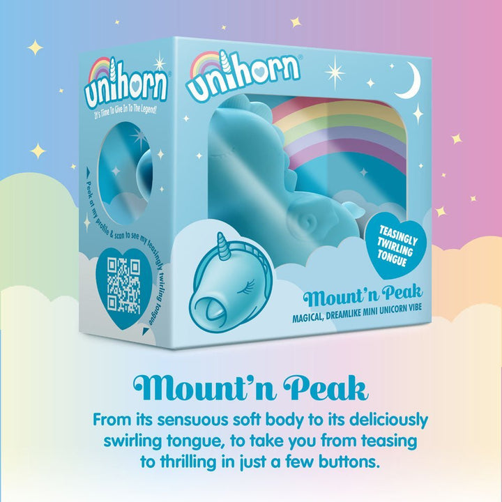 Unihorn - Mount'n Peak - Teal USB Rechargeable Flicking Stimulator – Sex toys NZ by Naughtyhut. Discreet delivery nationwide.