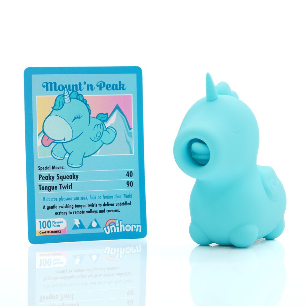 Unihorn - Mount'n Peak - Teal USB Rechargeable Flicking Stimulator – Sex toys NZ by Naughtyhut. Discreet delivery nationwide.