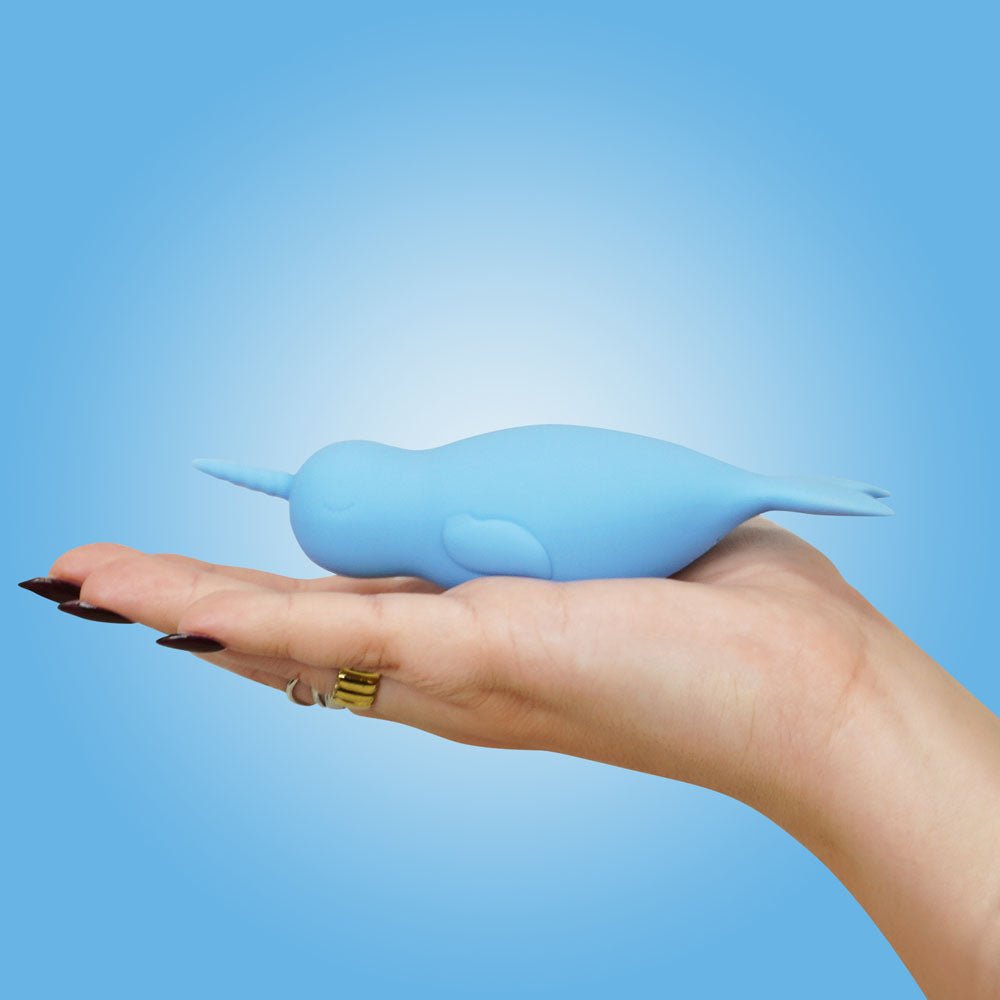 Buy Unihorn of the Sea - Neigh Mo - The Narwhal - Blue USB Rechargeable Dual Motor Stimulator – Naughtyhut NZ sex toys online. Discreet delivery & top brands.