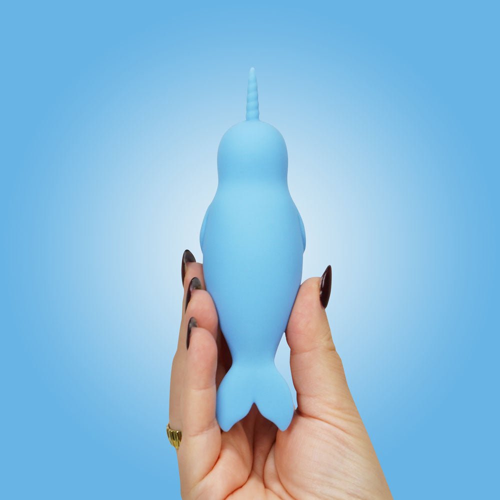 Buy Unihorn of the Sea - Neigh Mo - The Narwhal - Blue USB Rechargeable Dual Motor Stimulator – Naughtyhut NZ sex toys online. Discreet delivery & top brands.