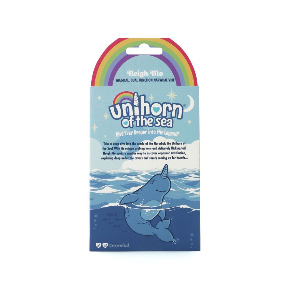 Buy Unihorn of the Sea - Neigh Mo - The Narwhal - Blue USB Rechargeable Dual Motor Stimulator – Naughtyhut NZ sex toys online. Discreet delivery & top brands.
