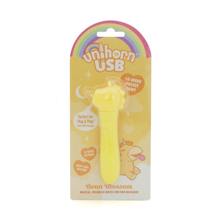 Buy Unihorn - USB Bullet - Bean Blossom - Yellow USB Rechargeable Vibrating Bullet – Naughtyhut NZ sex toys online. Discreet delivery & top brands.