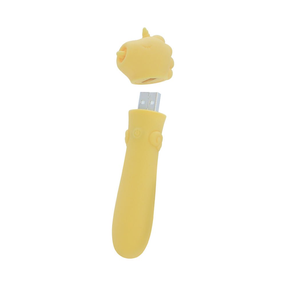 Buy Unihorn - USB Bullet - Bean Blossom - Yellow USB Rechargeable Vibrating Bullet – Naughtyhut NZ sex toys online. Discreet delivery & top brands.