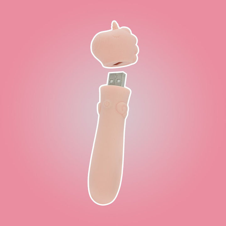 Unihorn - USB Bullet - Heart Throb - Coral USB Rechargeable Vibrating Bullet – Sex toys NZ by Naughtyhut. Discreet delivery nationwide.