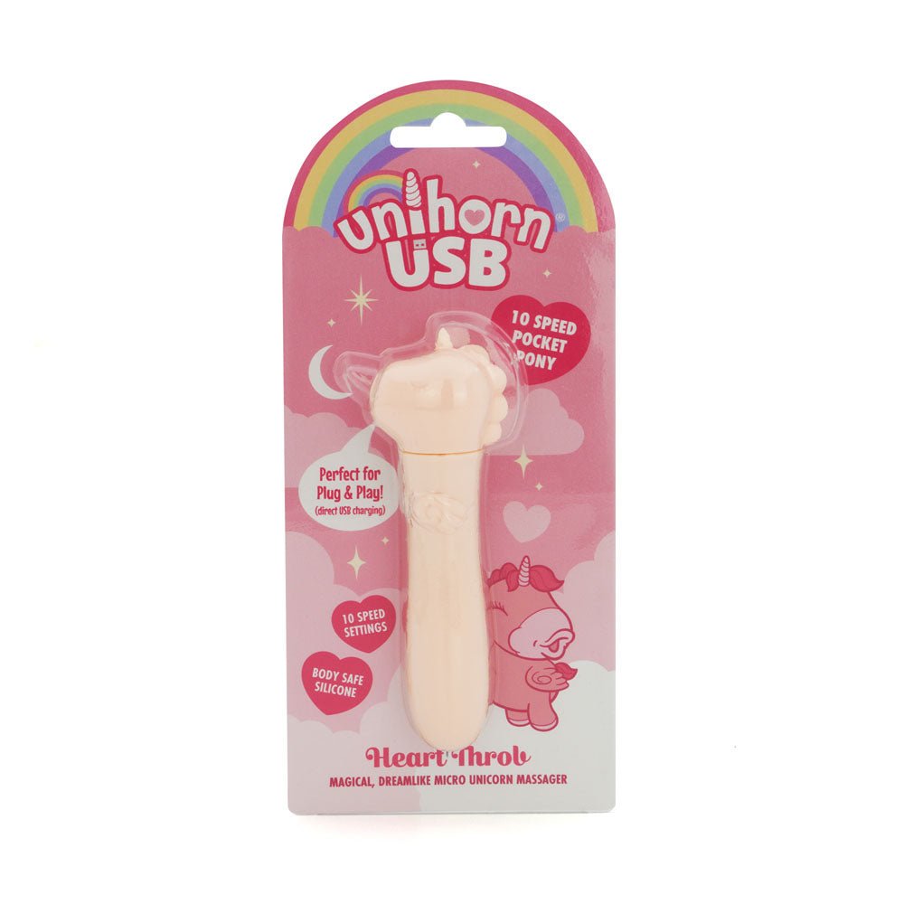 Unihorn - USB Bullet - Heart Throb - Coral USB Rechargeable Vibrating Bullet – Sex toys NZ by Naughtyhut. Discreet delivery nationwide.