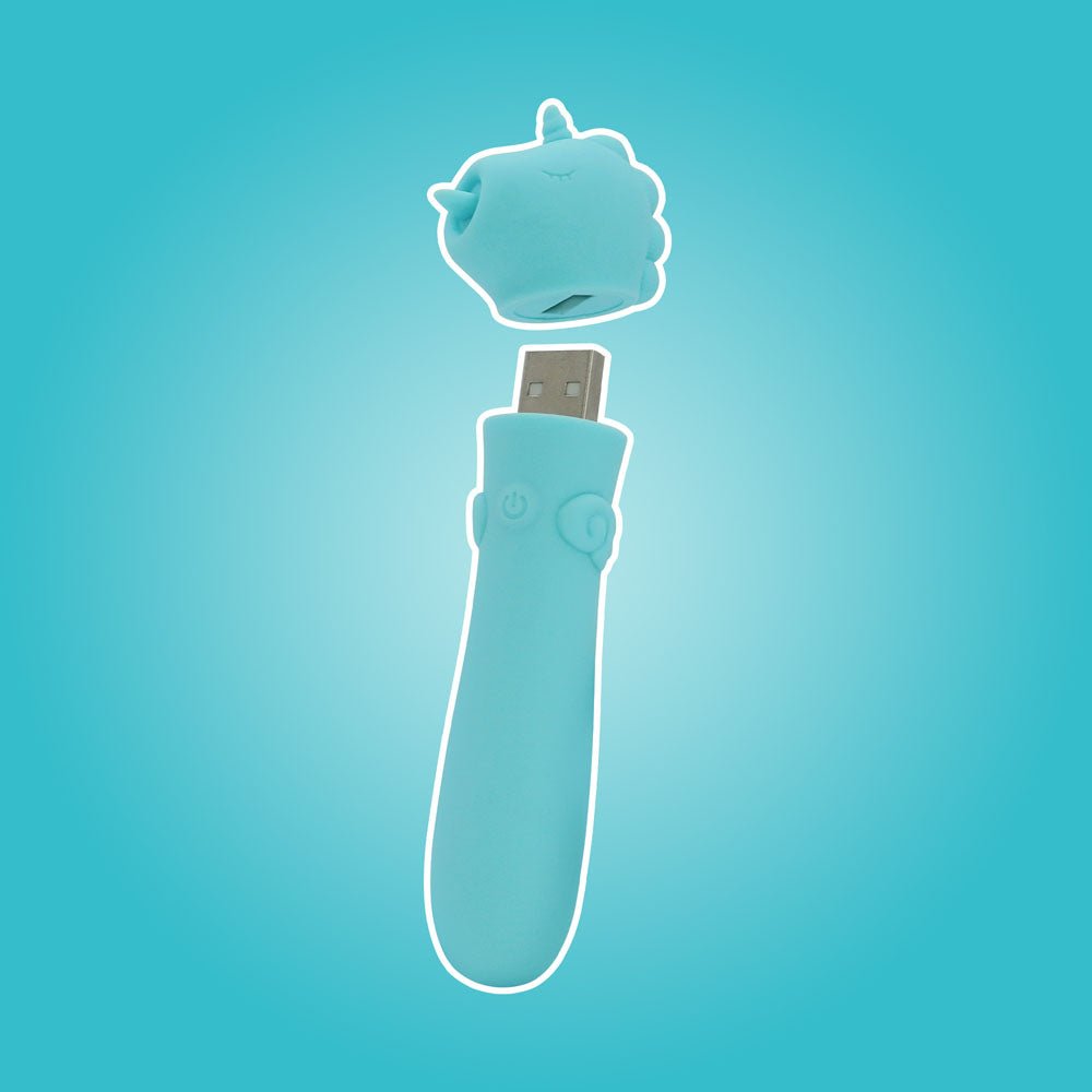 Buy Unihorn - USB Bullet - Mount'n Peak - Teal USB Rechargeable Vibrating Bullet – Naughtyhut NZ sex toys online. Discreet delivery & top brands.