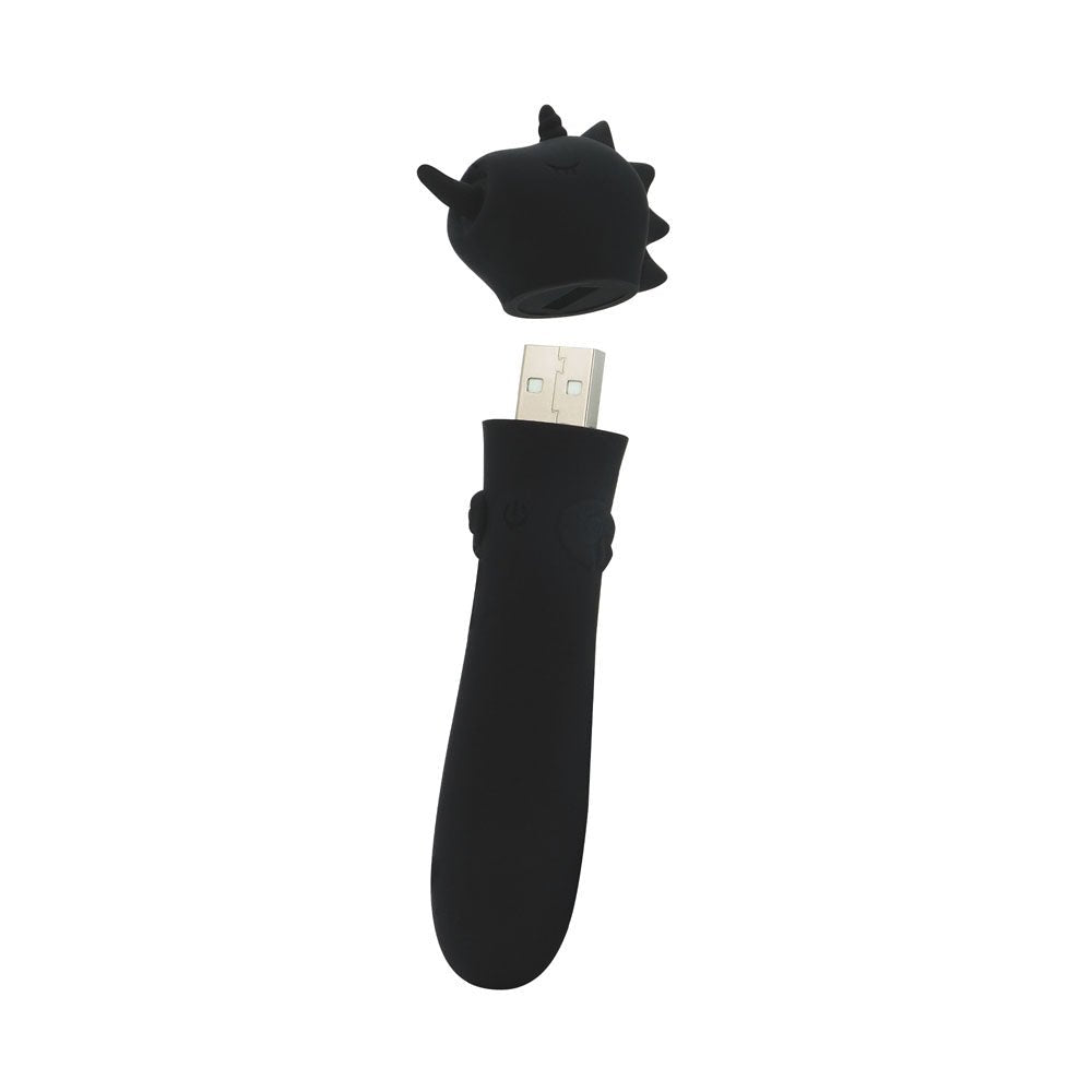 Buy Unihorn - USB Bullet - Wild Spirit - Black USB Rechargeable Vibrating Bullet – Naughtyhut NZ sex toys online. Discreet delivery & top brands.