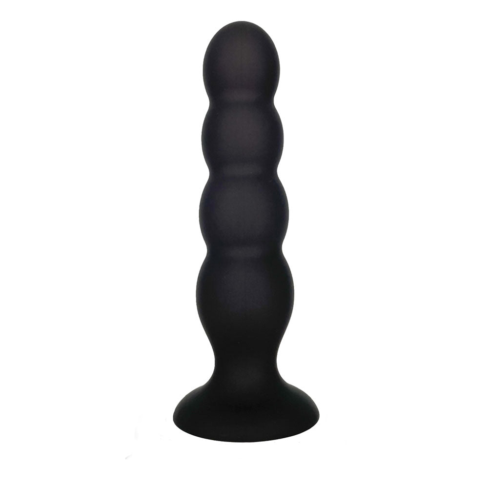 VERS Liquid Silicone Suction Plug - Black 16.5 cm Butt Plug with Internal Steel Balls – Sex toys NZ by Naughtyhut. Discreet delivery nationwide.
