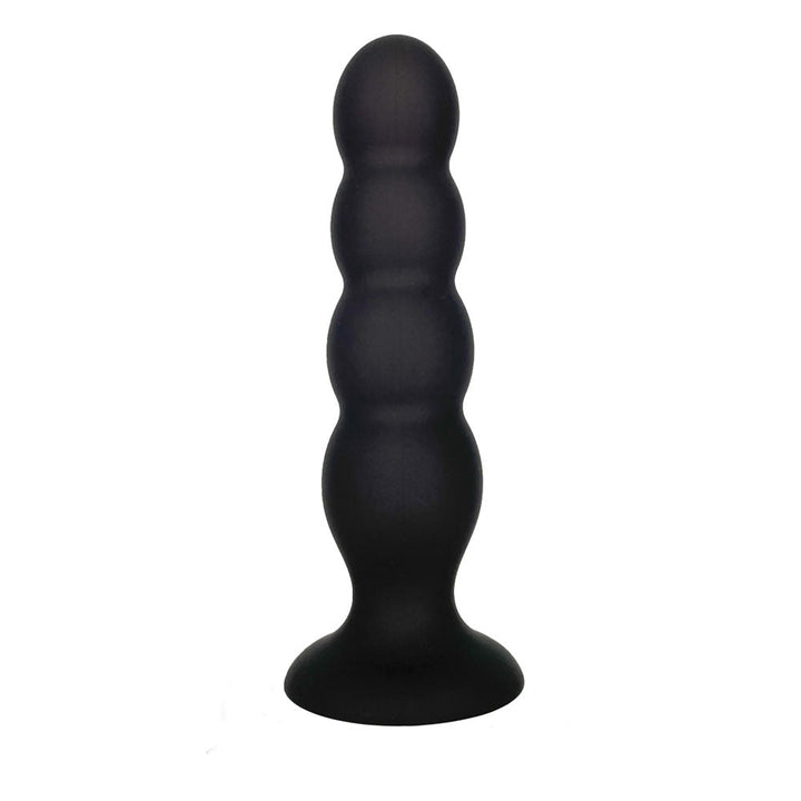 VERS Liquid Silicone Suction Plug - Black 16.5 cm Butt Plug with Internal Steel Balls – Sex toys NZ by Naughtyhut. Discreet delivery nationwide.