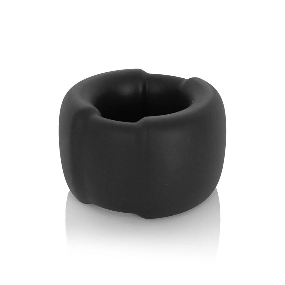 VERS Liquid Silicone Weight Steel Core Ball Stretcher - Black Ball Stretcher Ring with Steel Core – Sex toys NZ by Naughtyhut. Discreet delivery nationwide.