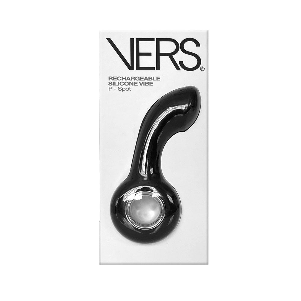 VERS Rechargeable Silicone P - Spot Vibe - Black 13 cm USB Rechargeable Prostate Massager – Sex toys NZ by Naughtyhut. Discreet delivery nationwide.