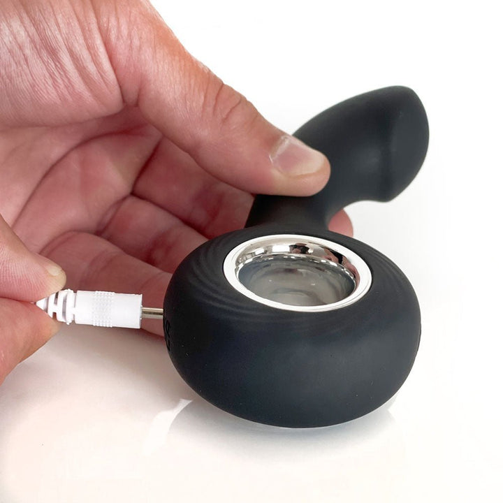 VERS Rechargeable Silicone P - Spot Vibe - Black 13 cm USB Rechargeable Prostate Massager – Sex toys NZ by Naughtyhut. Discreet delivery nationwide.