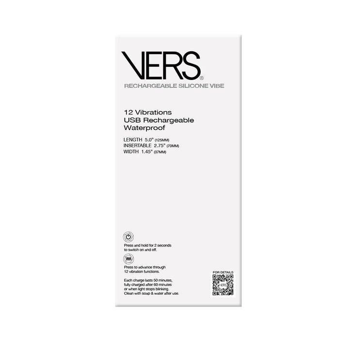 VERS Rechargeable Silicone Plug Vibe - Black 12.5 cm USB Rechargeable Vibrating Butt Plug – Sex toys NZ by Naughtyhut. Discreet delivery nationwide.