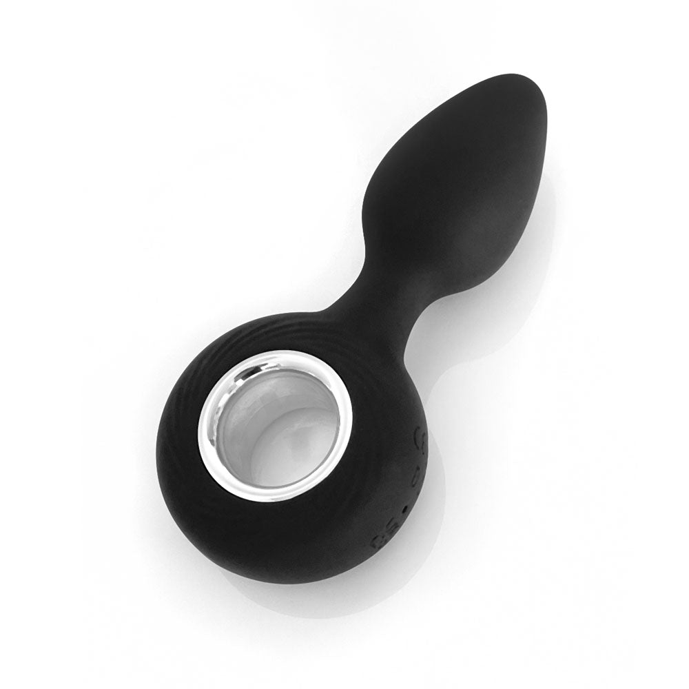 VERS Rechargeable Silicone Plug Vibe - Black 12.5 cm USB Rechargeable Vibrating Butt Plug – Sex toys NZ by Naughtyhut. Discreet delivery nationwide.