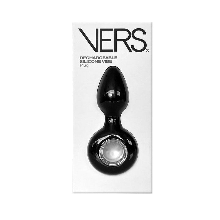 VERS Rechargeable Silicone Plug Vibe - Black 12.5 cm USB Rechargeable Vibrating Butt Plug – Sex toys NZ by Naughtyhut. Discreet delivery nationwide.