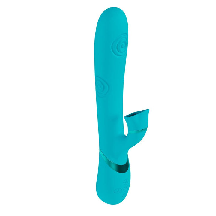 VIVE Fiore - Blue 25 cm USB Rechargeable Tapping Rabbit Vibrator – Sex toys NZ by Naughtyhut. Discreet delivery nationwide.