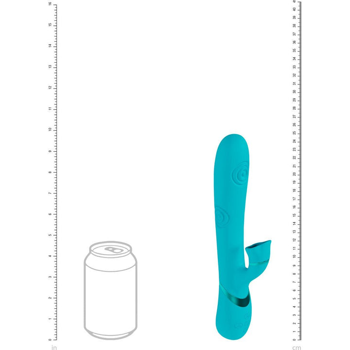 VIVE Fiore - Blue 25 cm USB Rechargeable Tapping Rabbit Vibrator – Sex toys NZ by Naughtyhut. Discreet delivery nationwide.