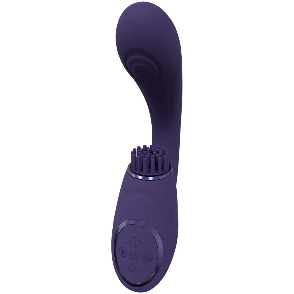 VIVE Gen Triple Motor Vibrator in Purple, viewed from the opposite side showing the bristle tips
