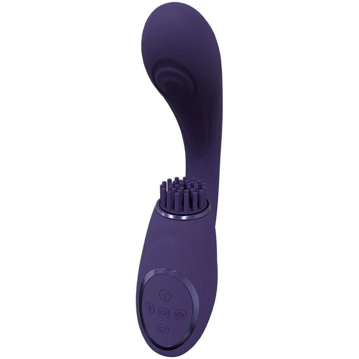 VIVE Gen Triple Motor Vibrator in Purple, viewed from the opposite side showing the bristle tips