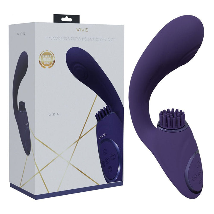 VIVE Gen - Purple - Purple USB Rechargeable Triple Motor Vibrator – Sex toys NZ by Naughtyhut. Discreet delivery nationwide.
