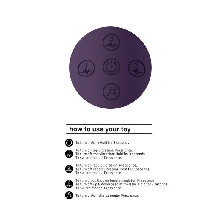 Vive Halo - Purple 24.5 cm USB Rechargeable Rabbit Vibrator – Sex toys NZ by Naughtyhut. Discreet delivery nationwide.