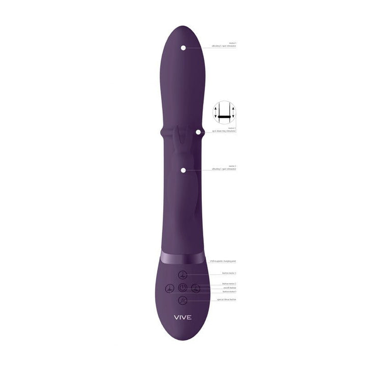 Vive Halo - Purple 24.5 cm USB Rechargeable Rabbit Vibrator – Sex toys NZ by Naughtyhut. Discreet delivery nationwide.