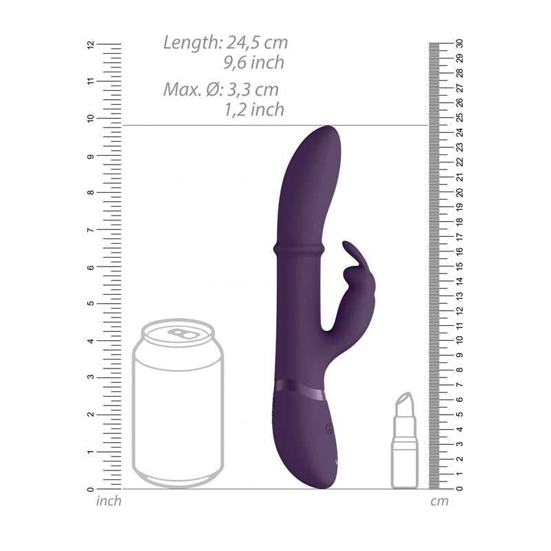 Vive Halo - Purple 24.5 cm USB Rechargeable Rabbit Vibrator – Sex toys NZ by Naughtyhut. Discreet delivery nationwide.