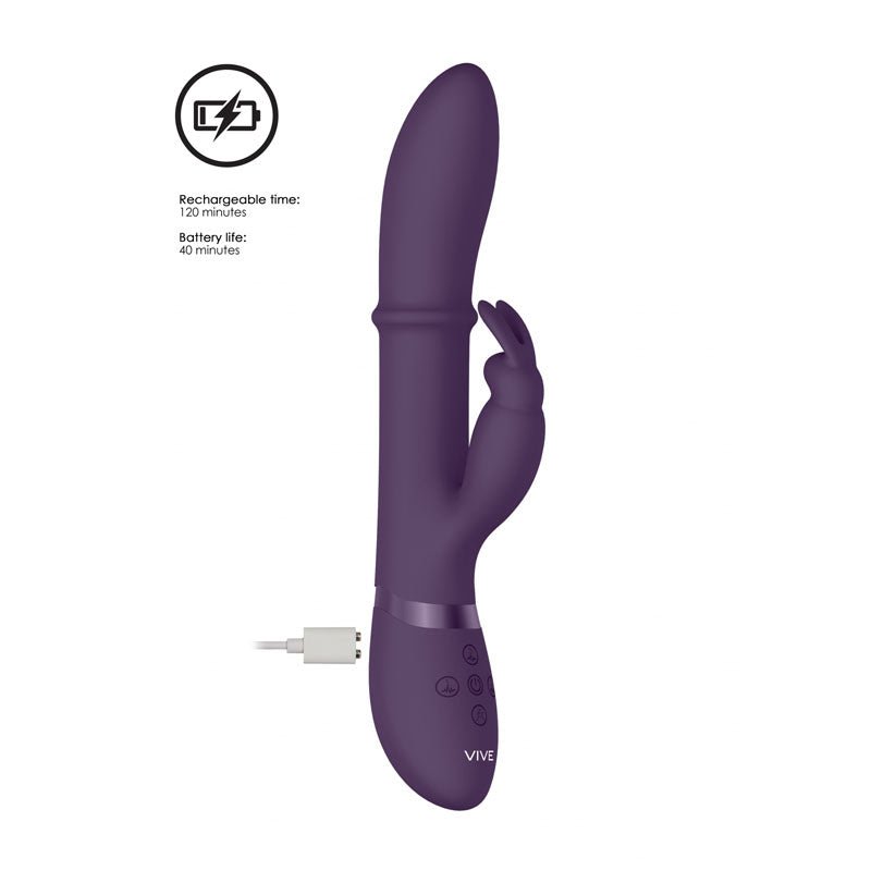 Buy Vive Halo - Purple 24.5 cm USB Rechargeable Rabbit Vibrator – Naughtyhut NZ sex toys online. Discreet delivery & top brands.