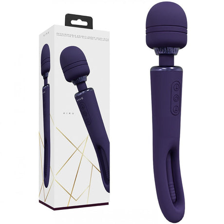 Buy VIVE Kiku - Purple - Purple 25.2 cm USB Rechargeable Dual End Massage Wand with Flapping Tip – Naughtyhut NZ sex toys online. Discreet delivery & top brands.