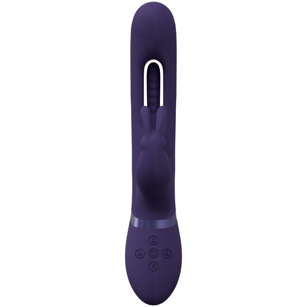 Buy VIVE Mika - Purple - Purple 23.2 cm USB Rechargeable Rabbit Vibrator with Flapping Shaft – Naughtyhut NZ sex toys online. Discreet delivery & top brands.