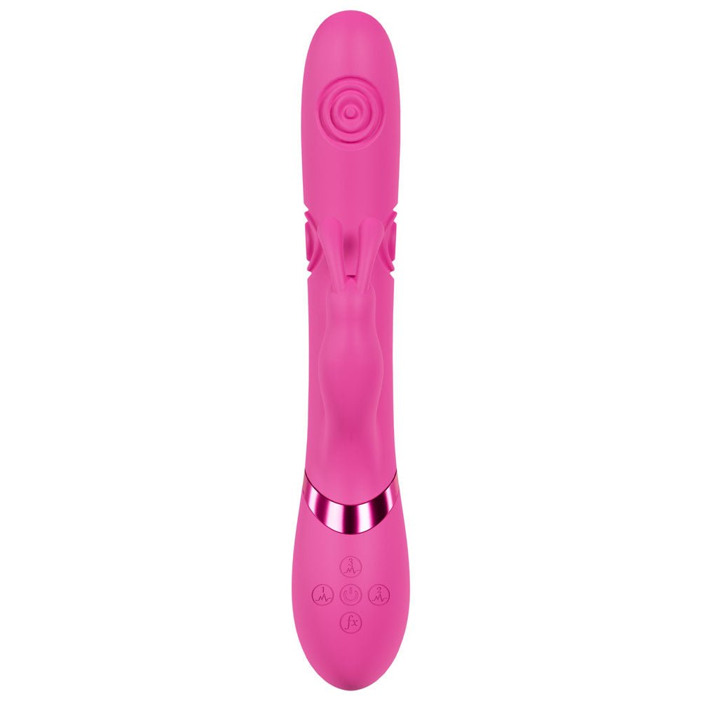 VIVE Mimi - Pink - Pink 25 cm USB Rechargeable Vibrating & Tapping Rabbit Vibrator – Sex toys NZ by Naughtyhut. Discreet delivery nationwide.