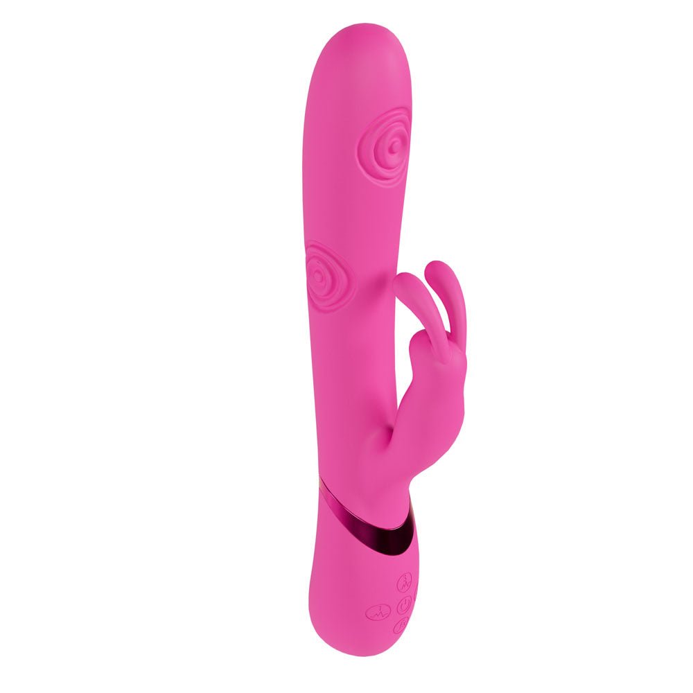 Buy VIVE Mimi - Pink - Pink 25 cm USB Rechargeable Vibrating & Tapping Rabbit Vibrator – Naughtyhut NZ sex toys online. Discreet delivery & top brands.