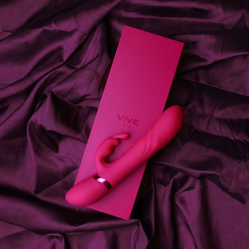 Buy VIVE Nari - Pink - Pink 24.1 cm USB Rechargeable Rabbit Vibrator – Naughtyhut NZ sex toys online. Discreet delivery & top brands.