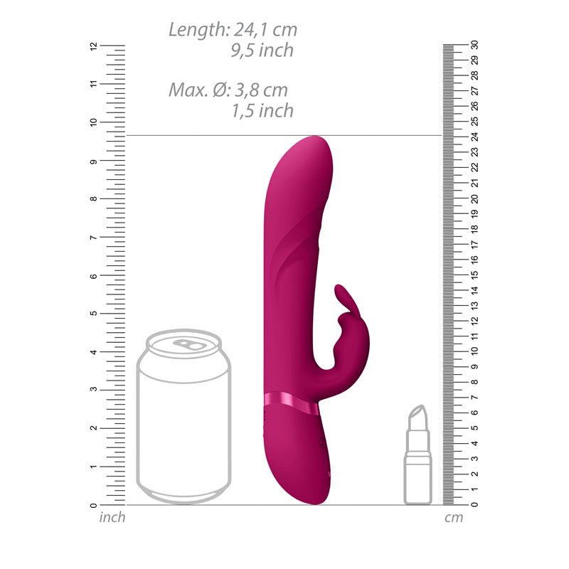 Buy VIVE Nari - Pink - Pink 24.1 cm USB Rechargeable Rabbit Vibrator – Naughtyhut NZ sex toys online. Discreet delivery & top brands.