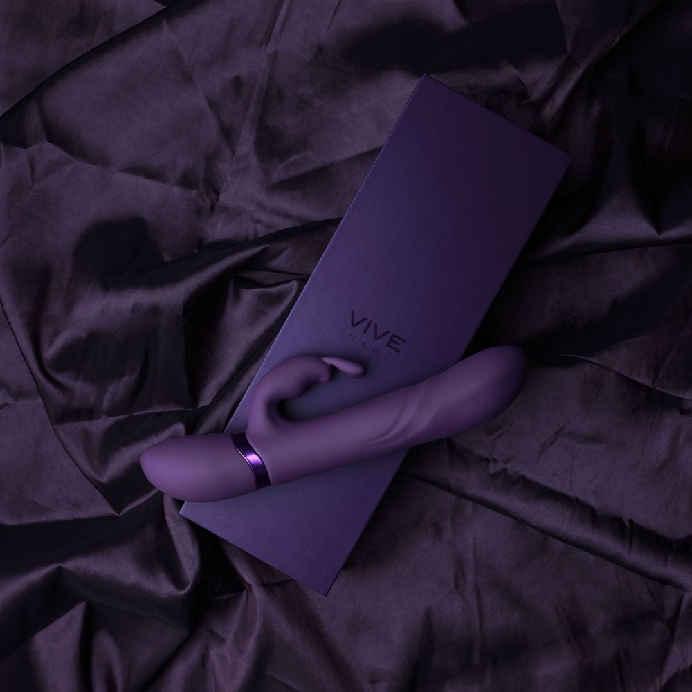 Buy VIVE Nari - Purple - Purple 24.1 cm USB Rechargeable Rabbit Vibrator – Naughtyhut NZ sex toys online. Discreet delivery & top brands.