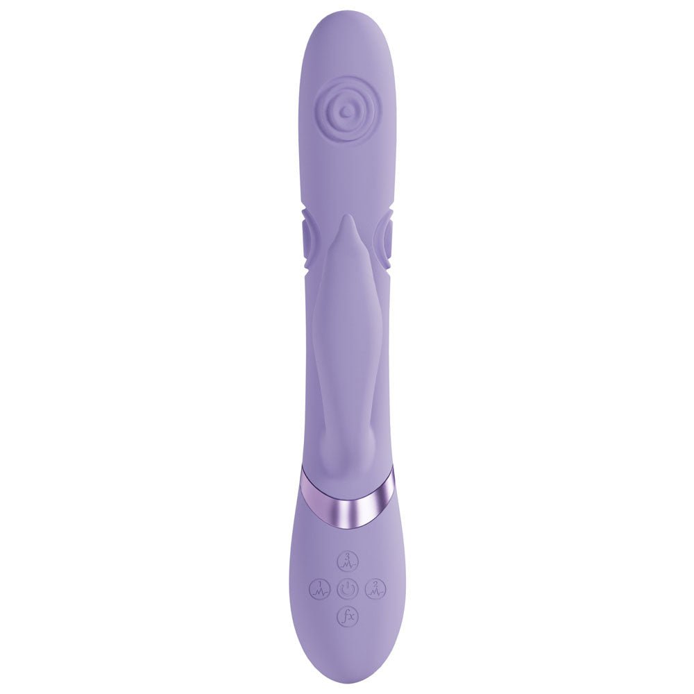 Buy VIVE Pallina - Purple - Purple 25 cm USB Rechargeable Tapping Rabbit Vibrator – Naughtyhut NZ sex toys online. Discreet delivery & top brands.