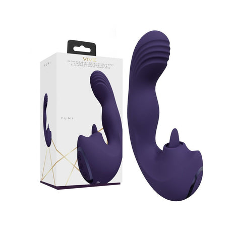 Buy VIVE Yumi - Purple - Purple USB Rechargeable Triple Motor Vibrator – Naughtyhut NZ sex toys online. Discreet delivery & top brands.