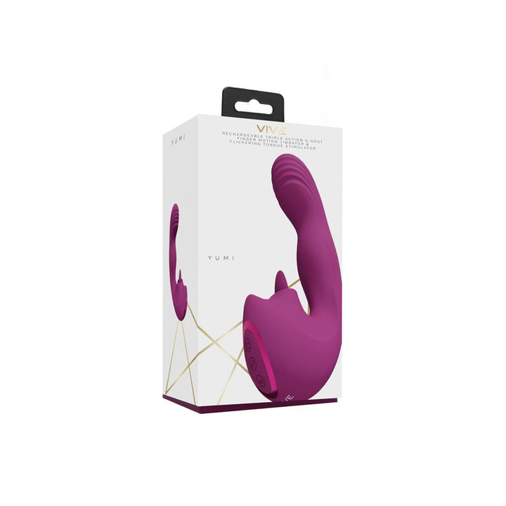VIVE Yumi - Pink - Pink USB Rechargeable Triple Motor Vibrator – Sex toys NZ by Naughtyhut. Discreet delivery nationwide.