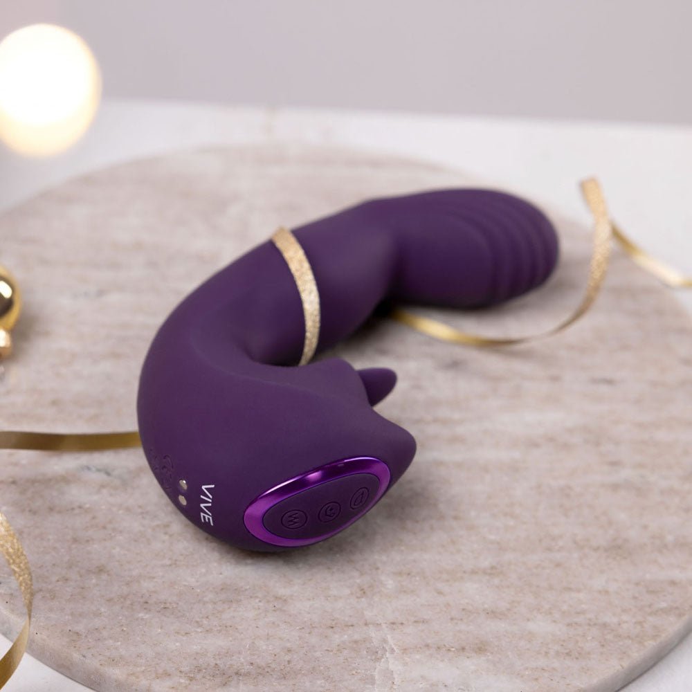 Buy VIVE Yumi - Purple - Purple USB Rechargeable Triple Motor Vibrator – Naughtyhut NZ sex toys online. Discreet delivery & top brands.