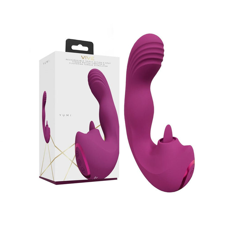 VIVE Yumi - Pink - Pink USB Rechargeable Triple Motor Vibrator – Sex toys NZ by Naughtyhut. Discreet delivery nationwide.