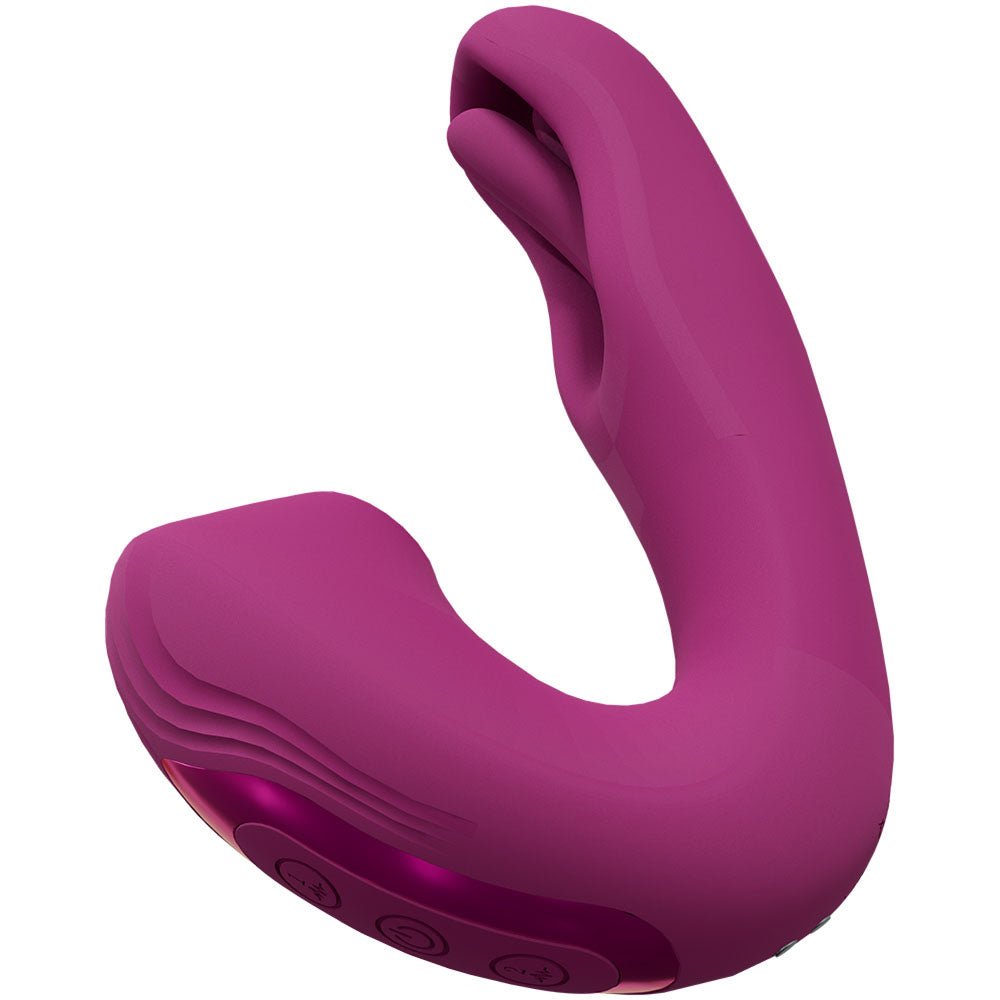 Buy VIVE Yuna - Pink - Pink USB Rechargeable Flapping Vibrator with Air Pulsation – Naughtyhut NZ sex toys online. Discreet delivery & top brands.