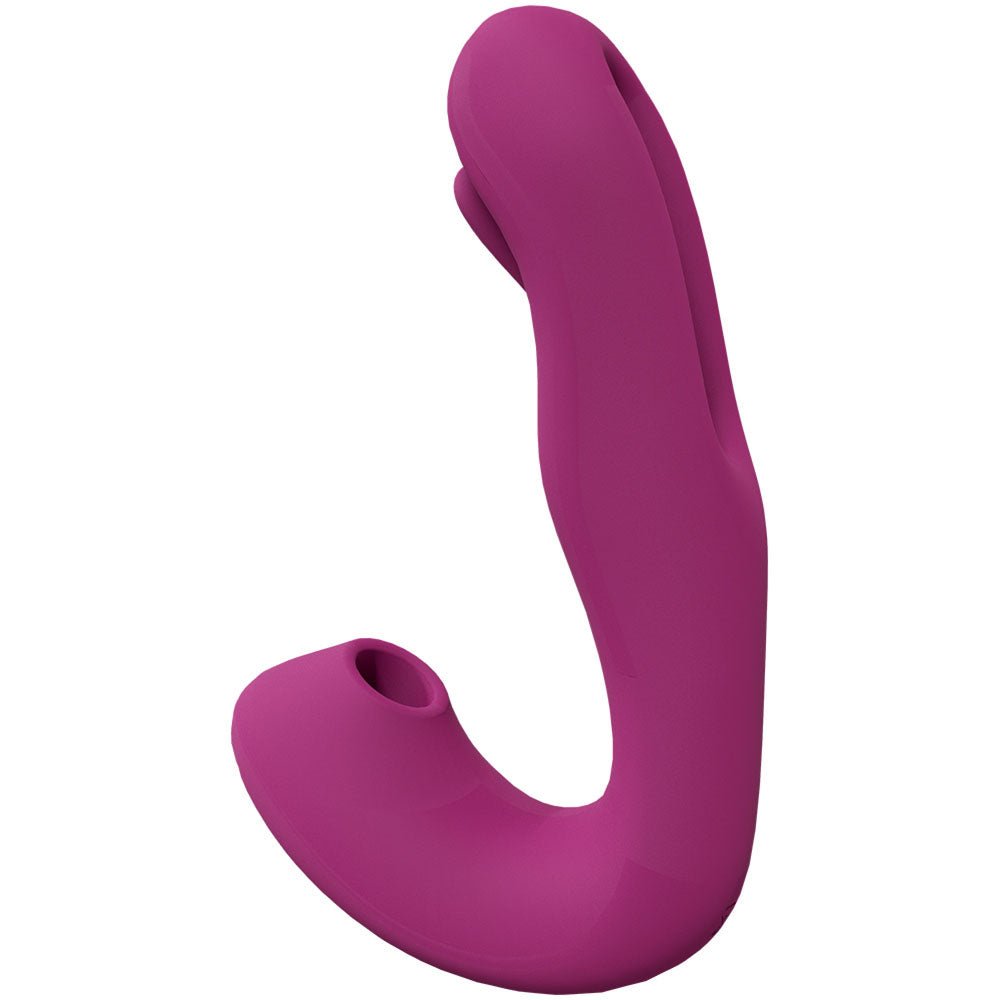 Buy VIVE Yuna - Pink - Pink USB Rechargeable Flapping Vibrator with Air Pulsation – Naughtyhut NZ sex toys online. Discreet delivery & top brands.