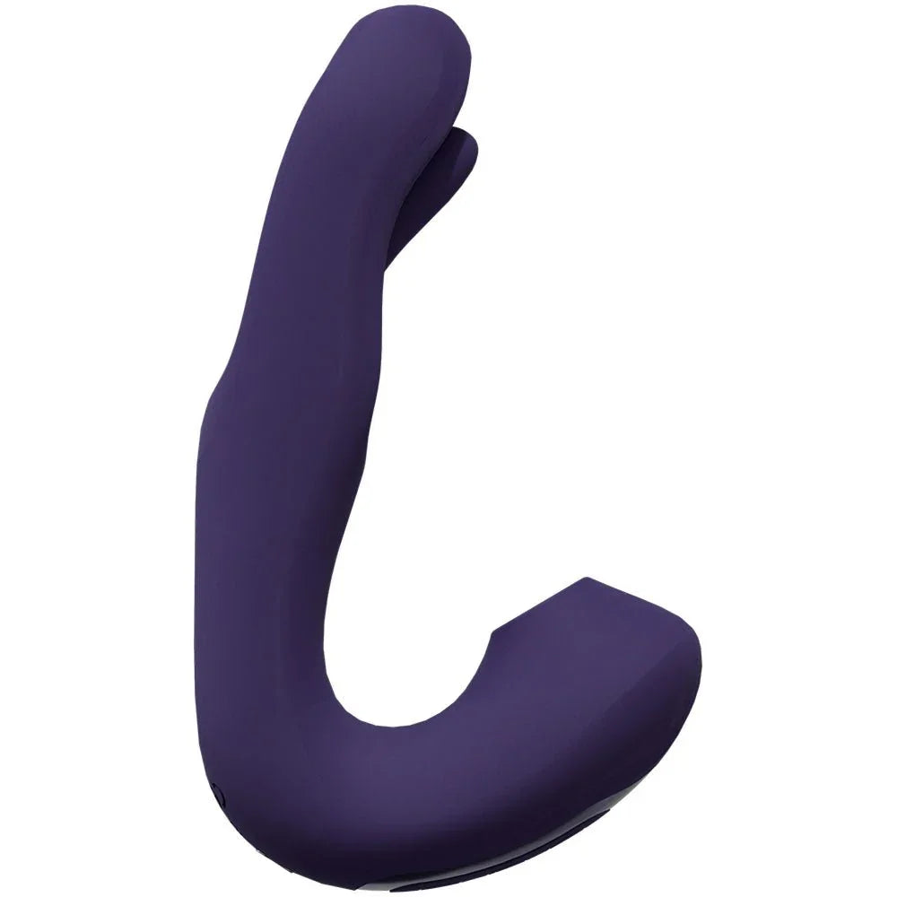 VIVE Yuna Flapping Vibrator in Purple, reverse view showing the smooth outer curve