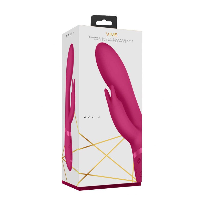 Vive Zosia - Pink 21.3 cm USB Rechargeable Rabbit Vibrator – Sex toys NZ by Naughtyhut. Discreet delivery nationwide.