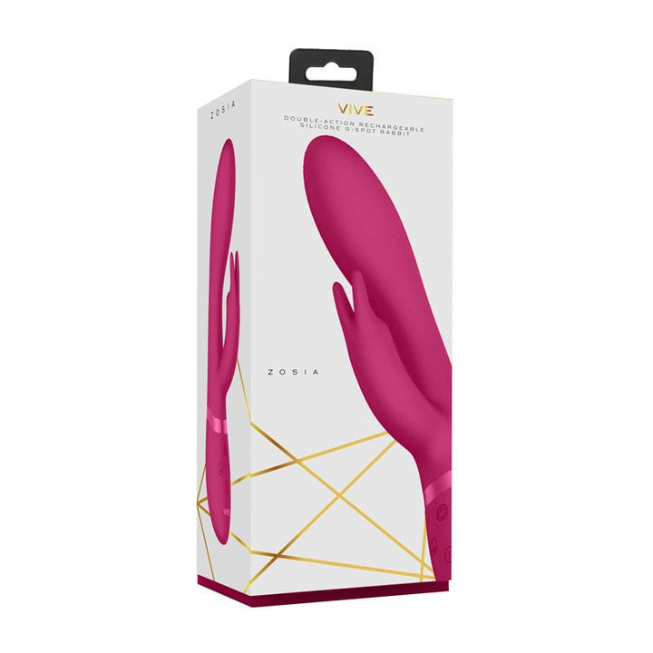 Vive Zosia - Pink 21.3 cm USB Rechargeable Rabbit Vibrator – Sex toys NZ by Naughtyhut. Discreet delivery nationwide.